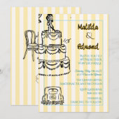 Elegante en Whimsical Pastel Strepen Kaart (Voorkant / Achterkant)