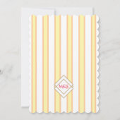 Elegante en Whimsical Pastel Strepen Kaart (Achterkant)