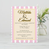 Elegante en Whimsical Pastel Strepen Kaart (Staand voorkant)