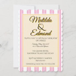 Elegante en Whimsical Pastel Strepen Kaart