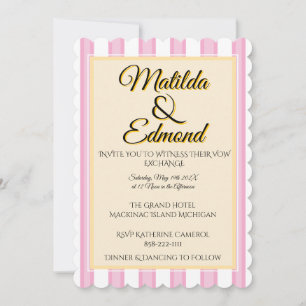 Elegante en Whimsical Pastel Strepen Kaart