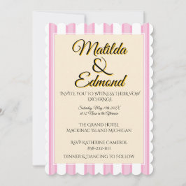 Elegante en Whimsical Pastel Strepen Kaart