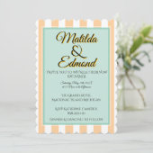 Elegante en Whimsical Pastel Strepen Kaart (Staand voorkant)