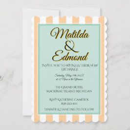 Elegante en Whimsical Pastel Strepen Kaart