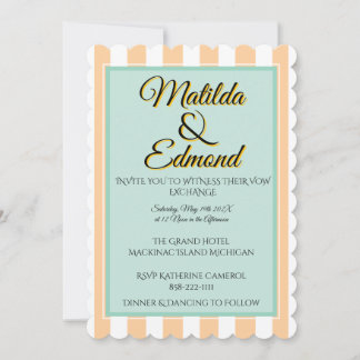 Elegante en Whimsical Pastel Strepen  Kaart