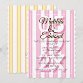 Elegante en Whimsical Pastel Strepen Kaart (Voorkant / Achterkant)