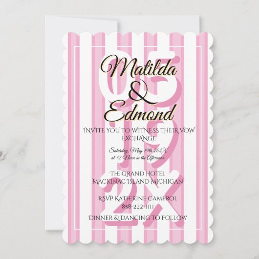 Elegante en Whimsical Pastel Strepen Kaart (Voorkant)