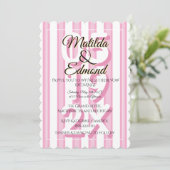 Elegante en Whimsical Pastel Strepen Kaart (Staand voorkant)