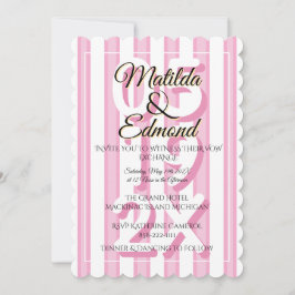 Elegante en Whimsical Pastel Strepen Kaart