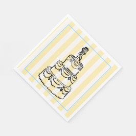 Elegante en Whimsical Pastel Strepen Servet