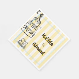 Elegante en Whimsical Pastel Strepen Servet