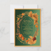 Elegante Enchanted Druïd Hill Behuizing Details RSVP Kaartje (Voorkant)