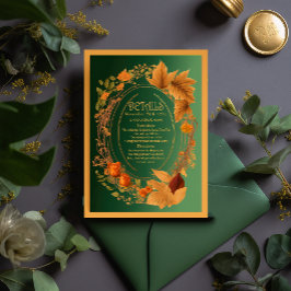 Elegante Enchanted Druïd Hill Behuizing Details RSVP Kaartje