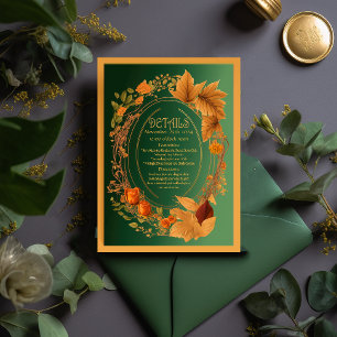 Elegante Enchanted Druïd Hill Behuizing Details RSVP Kaartje