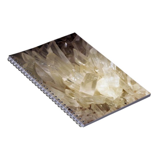 Elegante Energie Grafisch Duidelijk Kwarts Notitieboek (Rechterzijde)