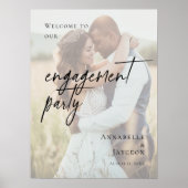 Elegante Engagement Party foto welkom Poster (Voorkant)