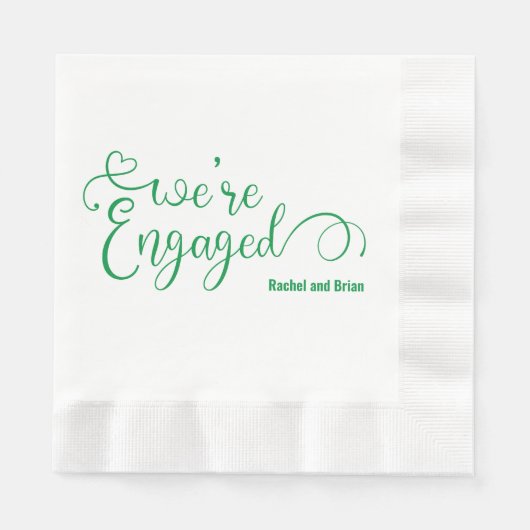 Elegante Engagement Party servetten (Voorkant)