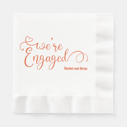Elegante Engagement Party servetten (Voorkant)