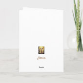 Elegante engel, 5" x 7" gevouwen kerstkaart kaart (Achterkant)