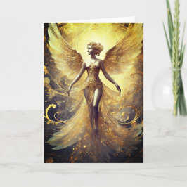 Elegante engel, 5" x 7" gevouwen kerstkaart kaart