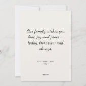 Elegante Engel & Kerstboom Groeten Feestdagenkaart (Achterkant)