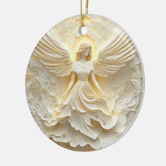 Elegante Engel van Licht Keramisch Ornament (Links)