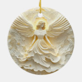 Elegante Engel van Licht Keramisch Ornament (Achterkant)