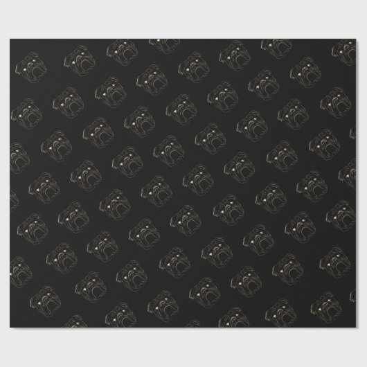 Elegante Engelse Bulldog Cadeaupapier (Vlak)