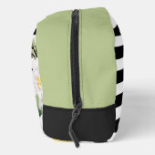 Elegante Engelse gele rozen zwart witte strepen Toilettasje (Rechts)