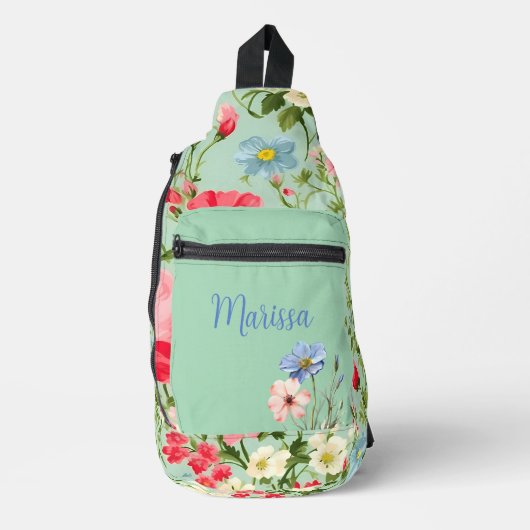 Elegante Engelse landelijke wilde bloem Sling Bag (Voorkant)