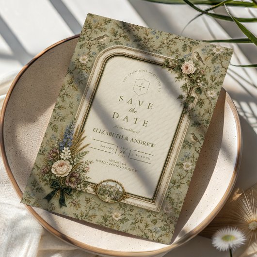 Elegante Engelse landhuis bruiloft Save The Date