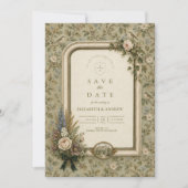 Elegante Engelse landhuis bruiloft Save The Date (Voorkant)