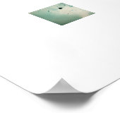 Elegante enkele ballon bloem poster (Hoek)