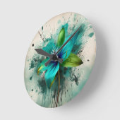 Elegante enkele ballon bloem ronde klok (Hoek)