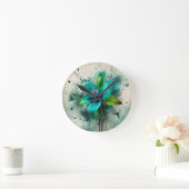 Elegante enkele ballon bloem ronde klok (Huis)