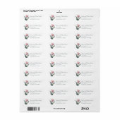 Elegante enkele roze tulp bloem retouradres etiket (Full Sheet)