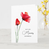 Elegante Enkele Stem Delicate Bloemen Sympathie Kaart (Gele Bloem)