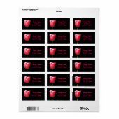 Elegante Enkele Tulp Bloom Etiket (Full Sheet)