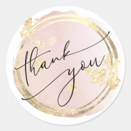 Elegante envelop afdichting dank u ronde sticker