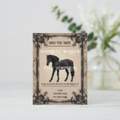 Elegante Equestische Romance Briefkaart (Staand voorkant)