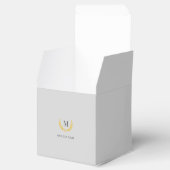 Elegante Equestriële Monogram Favor Doos Bedankdoosjes (Geopend)