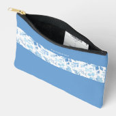 Elegante Ere-juffrouw Blauwe Bloemen  Etui (Open)
