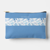 Elegante Ere-juffrouw Blauwe Bloemen  Etui (Voorkant)