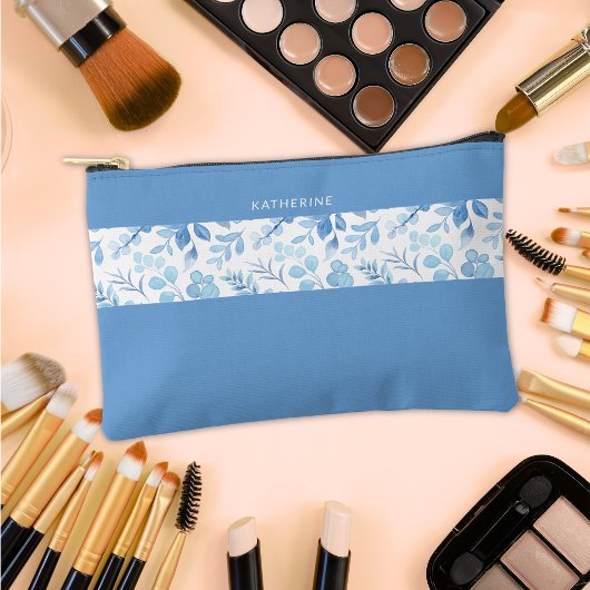Elegante Ere-juffrouw Blauwe Bloemen  Etui
