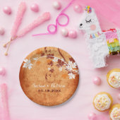 Elegante esdoorn bladeren sinaasappel herfst bruil papieren bordje (Feest)