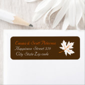 Elegante esdoorn bladeren vallen bruiloft bruin etiket (Insitu)