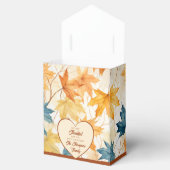 Elegante esdoorn laat dankbaar Thanksgiving hart Bedankdoosjes (Geopend)