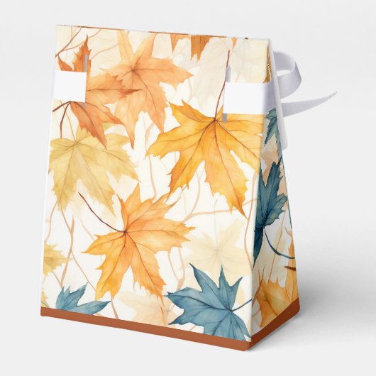 Elegante esdoorn laat dankbaar Thanksgiving hart Bedankdoosjes (Achterkant)