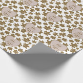 Elegante esdoorn laat dankbaar Thanksgiving hart Cadeaupapier (Hoek)