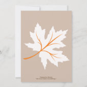 Elegante esdoornbladeren herfst bruiloft repetitie kaart (Achterkant)